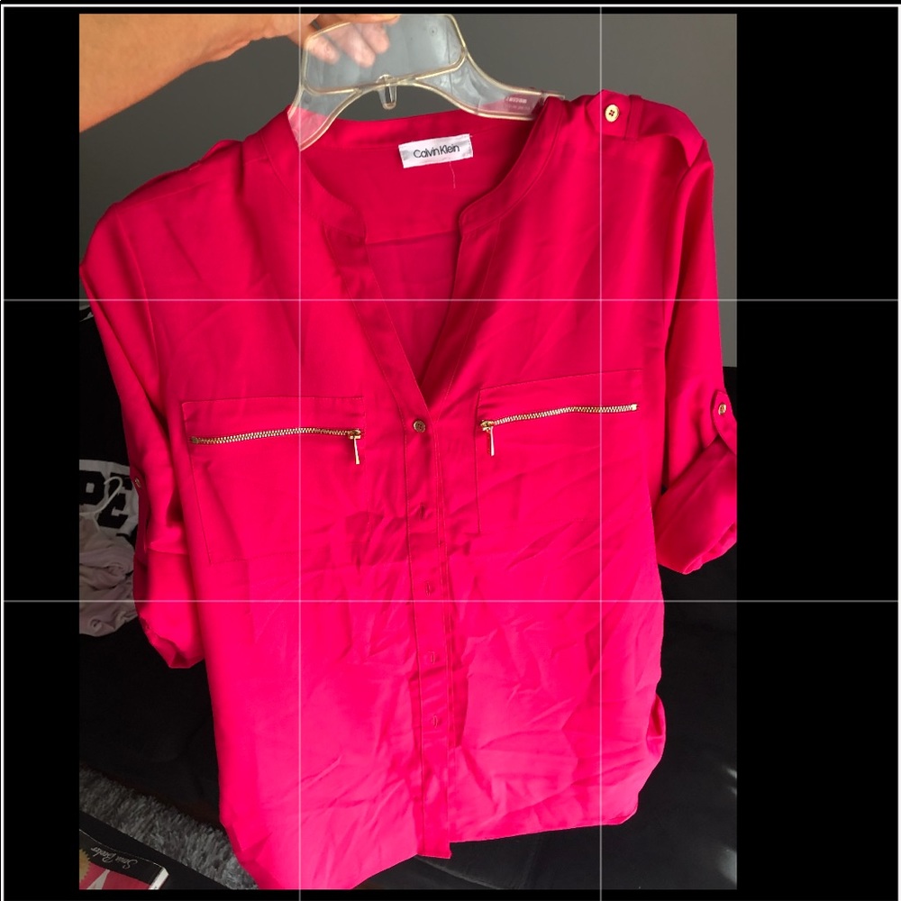 Hot Pink Calvin Klein Blouse